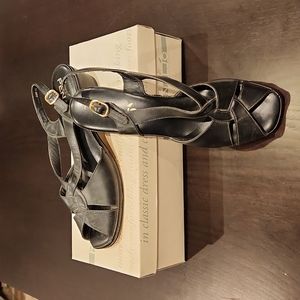 Vintage 1998 Penaljo, "Polly Black Leather" 8.5N, EUC